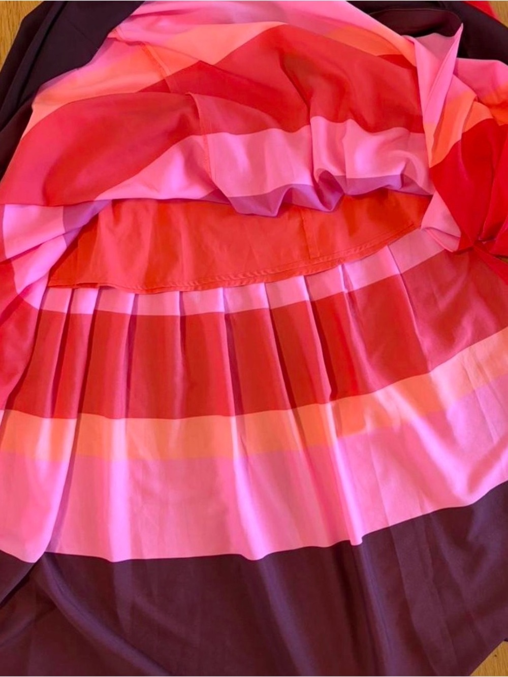 Banana Republic Pleated Striped Maxi Skirt in Pink, Red, Orange and Purple - Picture 6 of 7